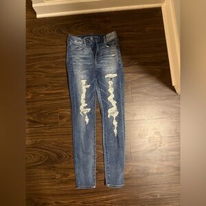 American Eagle Women's Jegging Curvy Super High Rise Next level Stretch Size 8
